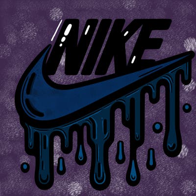 dripping nike logo