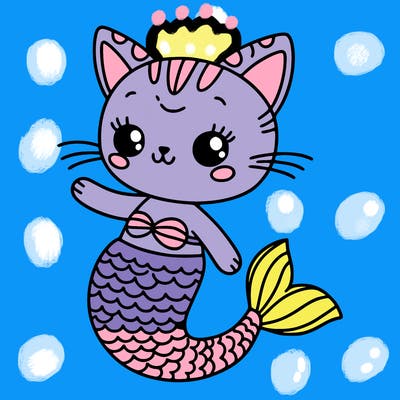 mermaid cat