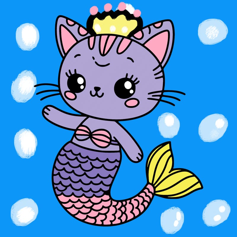 mermaid cat