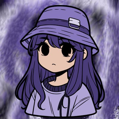 girl with bucket hat