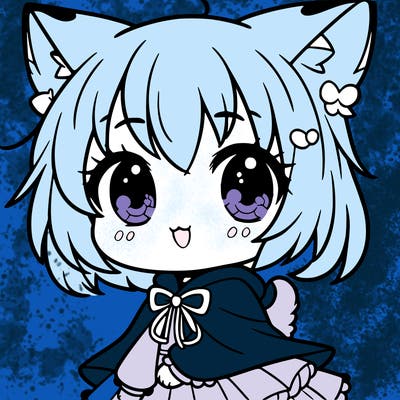 little adorable cat girl anime