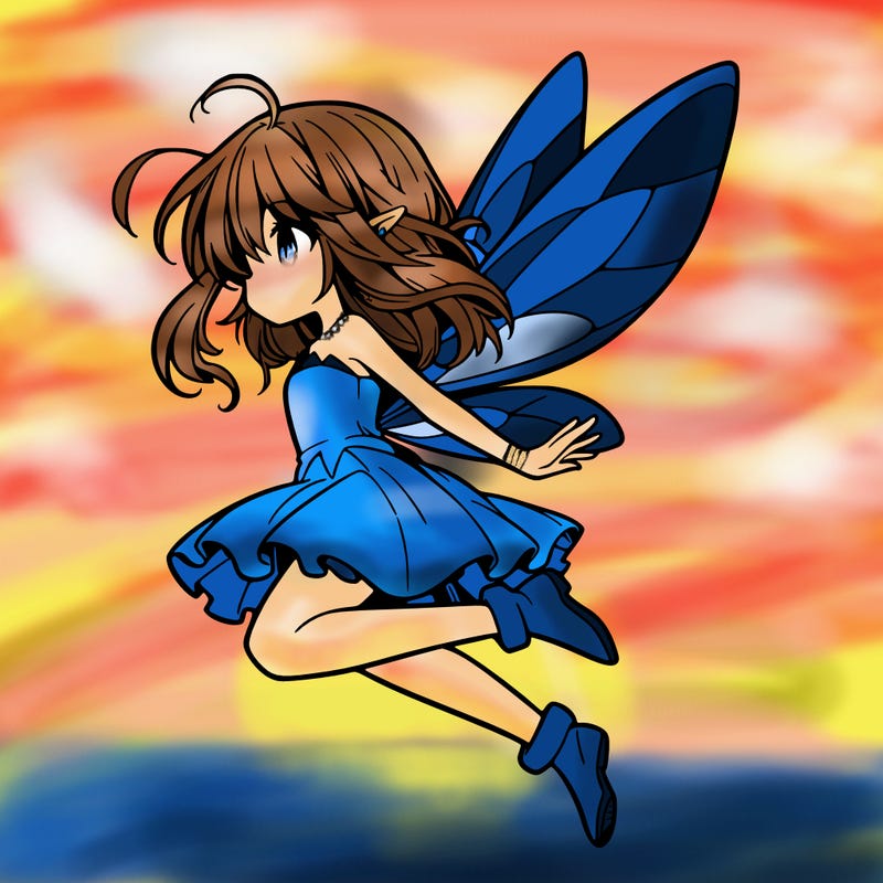 manga fairy flying