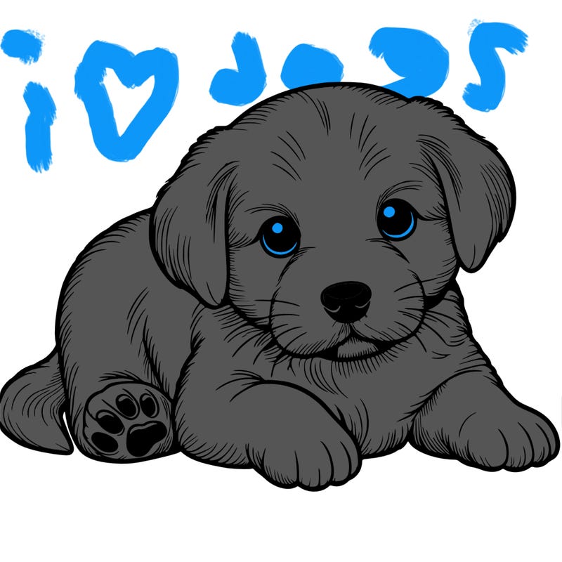 a cute realistic puppy