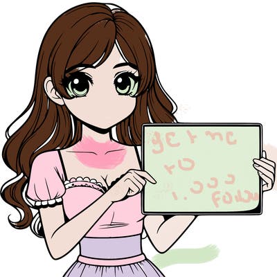 realistic pretty girl holding blank sign