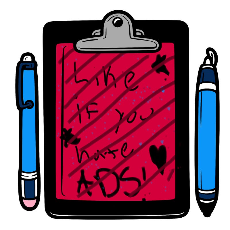 blank clip board with pen