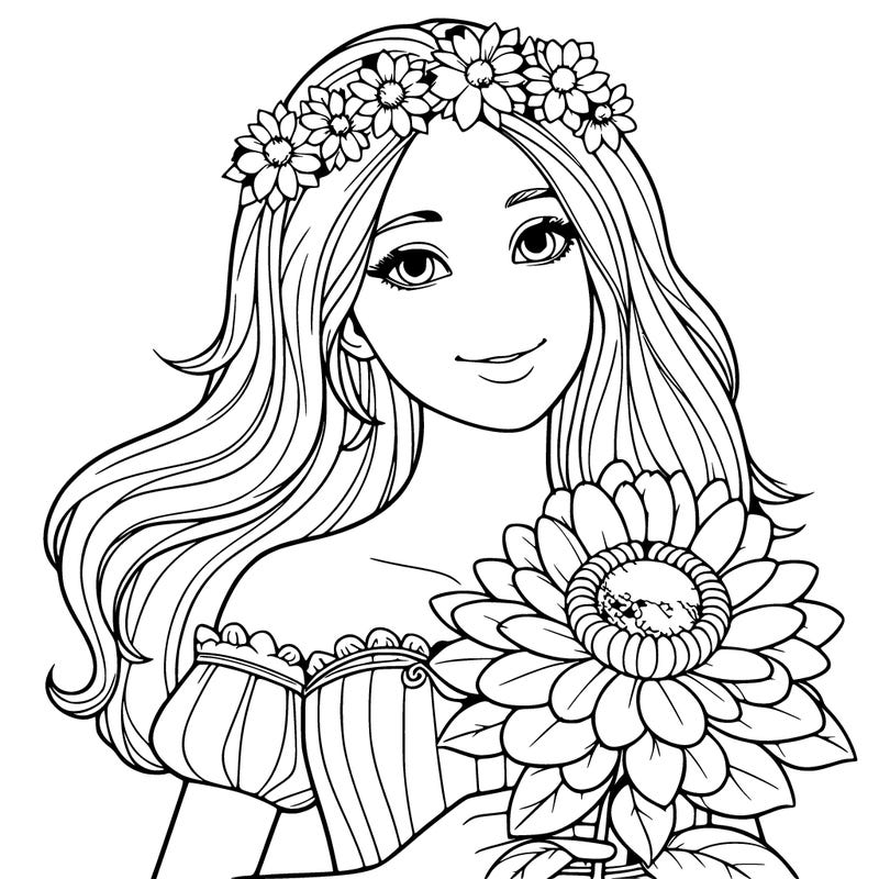 realistic flower princess