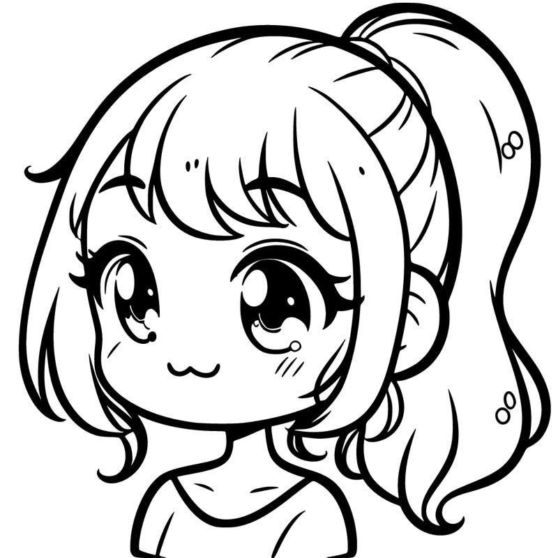 a cute girl with a ponytail