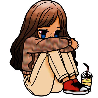 a girl  after a breakup