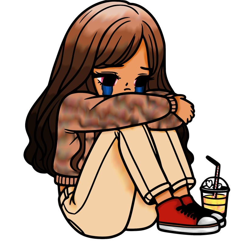 a girl  after a breakup