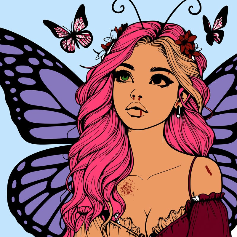butterfly fairy realistic girl