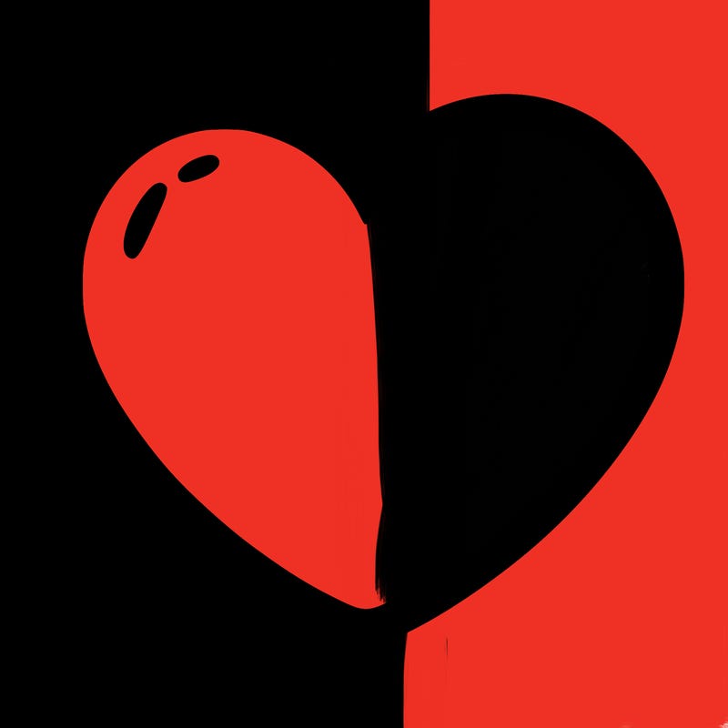 a blank heart