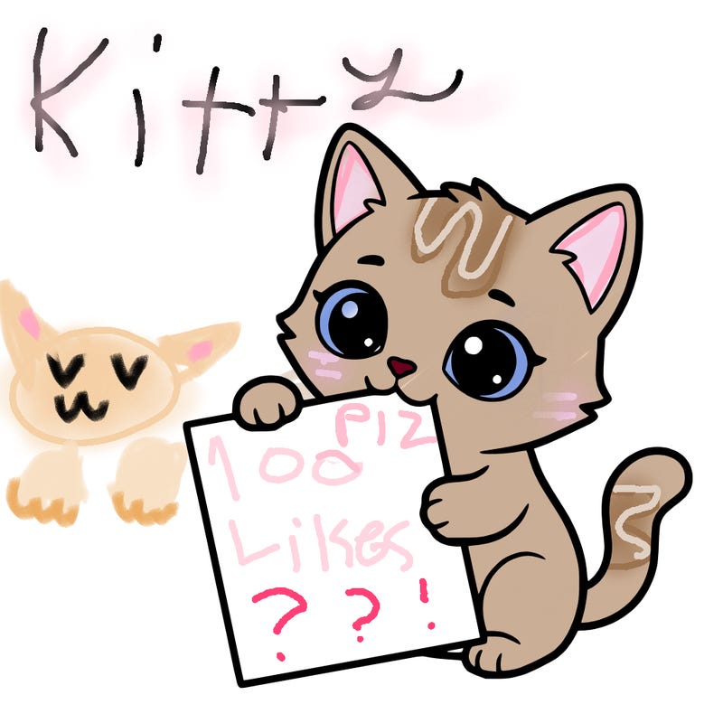 a small cat with a blank sheet of paper in its hand. the cat is sooooooo cute!