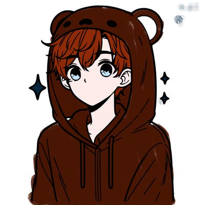 a 17 year old boy in a cute animal hoodie