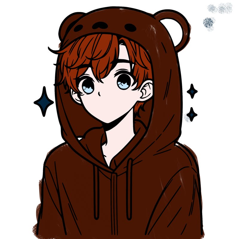 a 17 year old boy in a cute animal hoodie