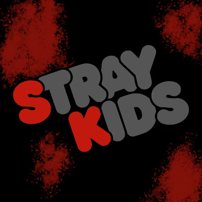 bubble letters saying stray kids