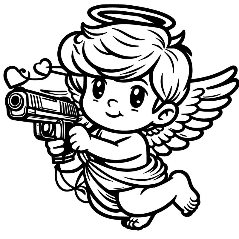 cupid with gun