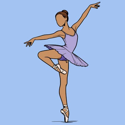 realistic person doing ballet