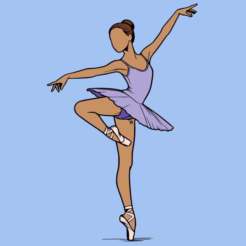 realistic person doing ballet