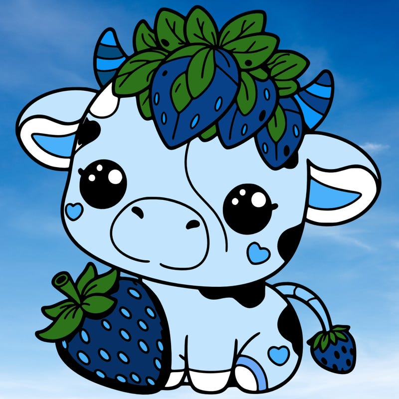 cute strawberry cow