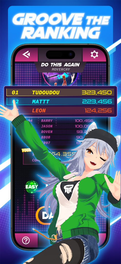 Dance Dash: Rhythm and Fitness - Dance Dash App globale Bestenliste mit Spieler-Rankings und Highscores