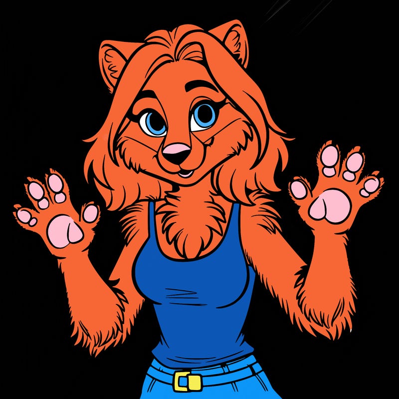 furry  human woman