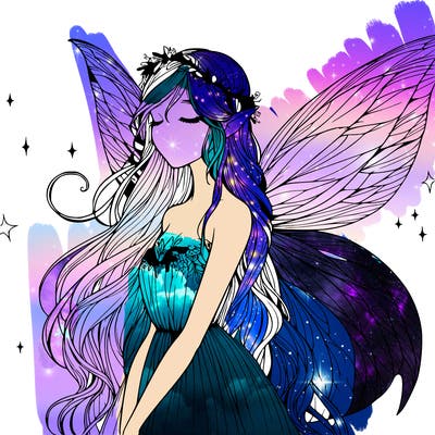 ethereal realistic fairy girl