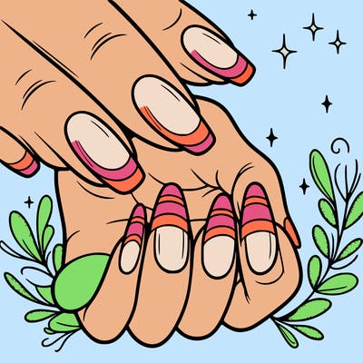 nails with french tip