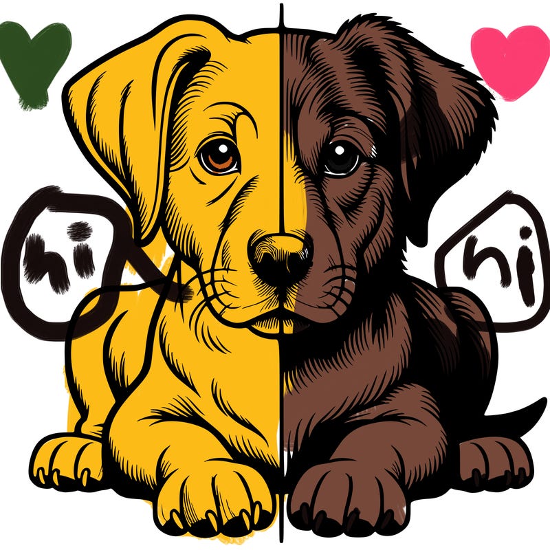 realistic dog split picture