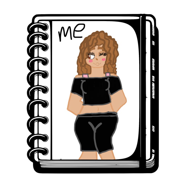 blank, realistic notebook