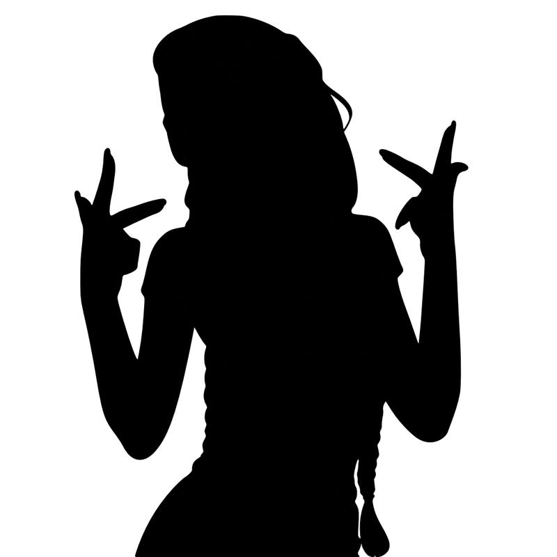 realistic teenage girl with braids and a beanie and crop top doing 🫶🏼