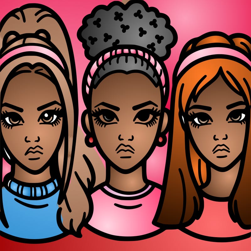 baddies girls faces