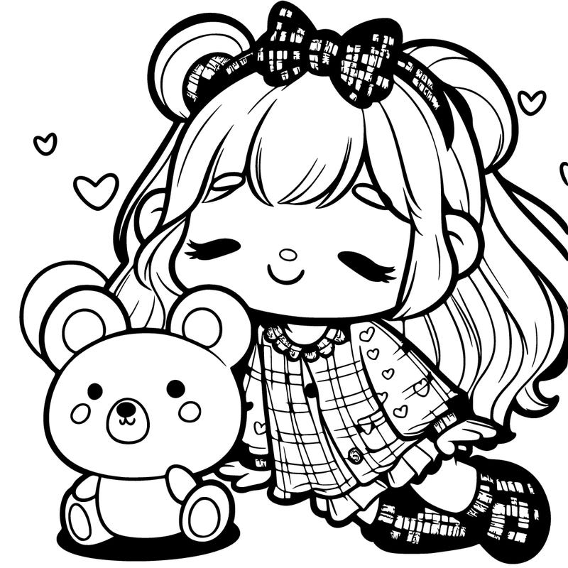 girl in bear pajama’s