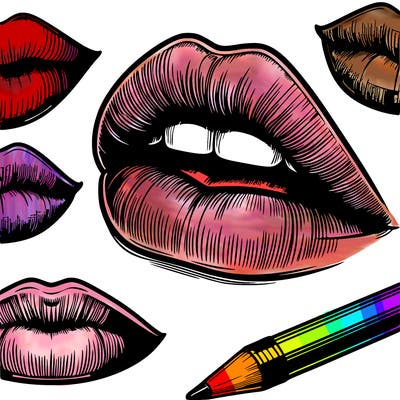 realistic  lips
