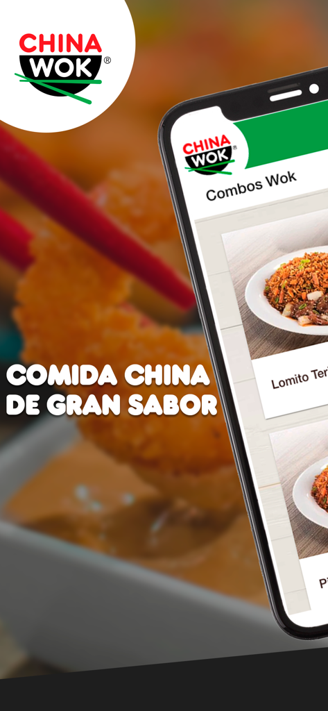 China Wok El Salvador mobile app interface showing Chinese food combos