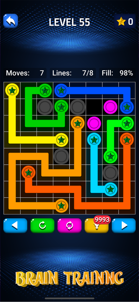 Connect Dots Color Matching brain training puzzle game level interface