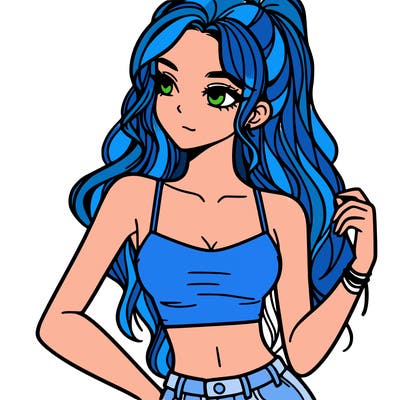 girl in crop top