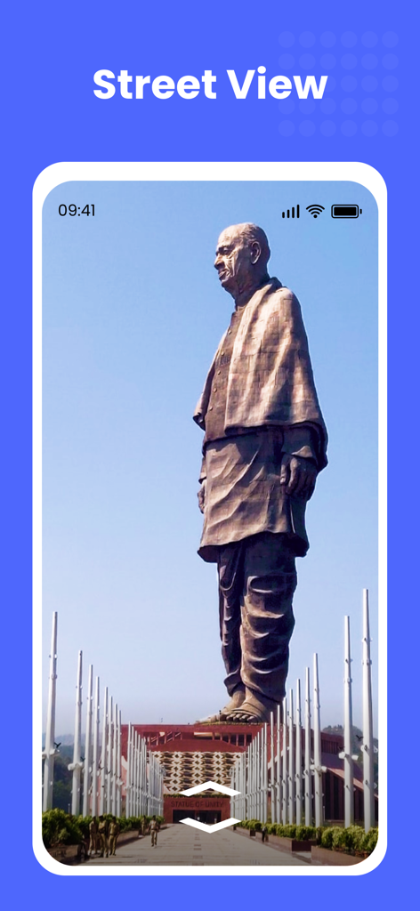 Street View - Live 3D GPS Map - Street view panorama of the Statue of Unity within the app