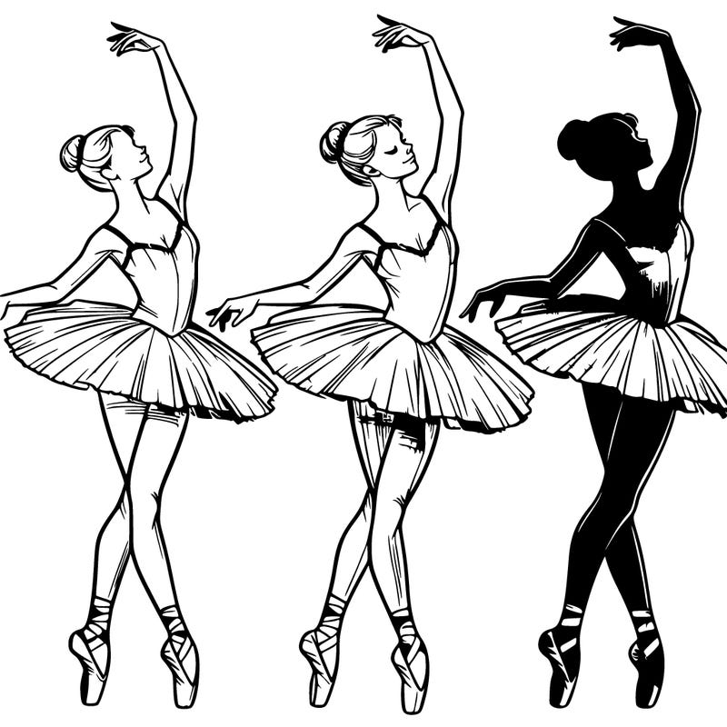 a ballerina dancing a realistic one