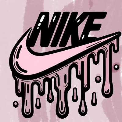 dripping nike logo