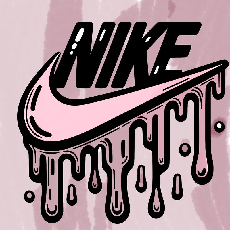 dripping nike logo