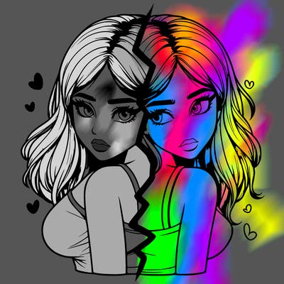 realistic girl split