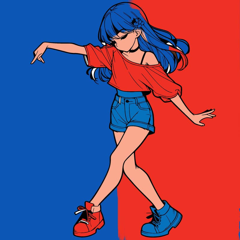 realistic girl danceing