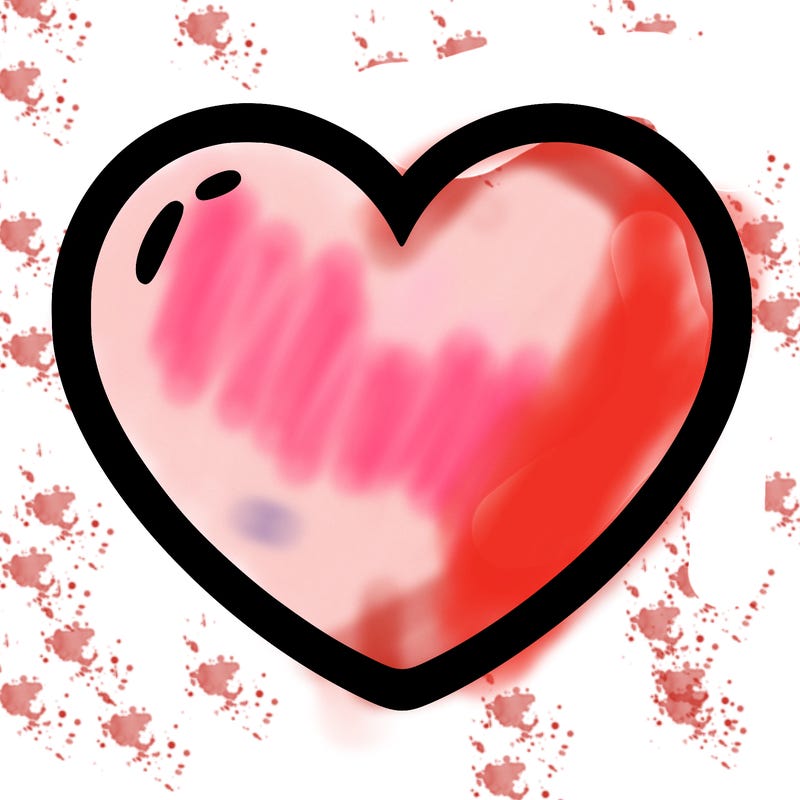 a blank heart