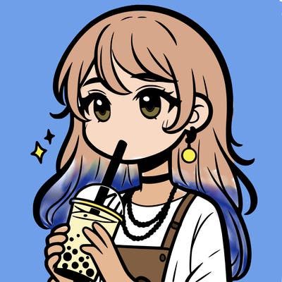 teenage girl drinking boba