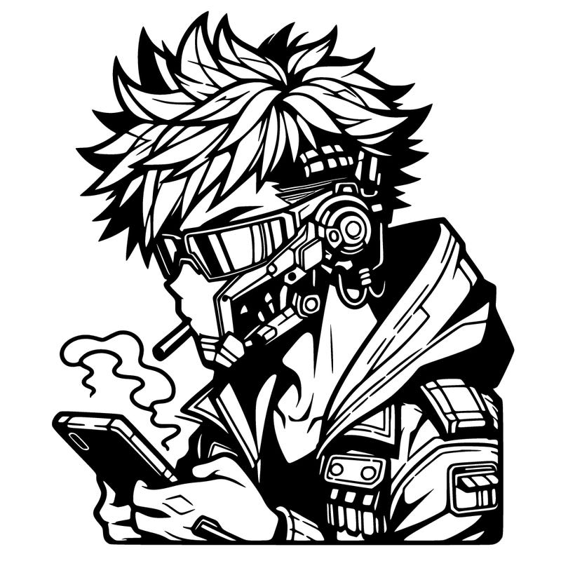 cyberpunk boy cool anime