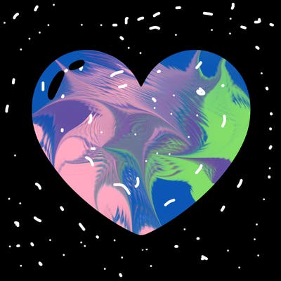 a blank heart