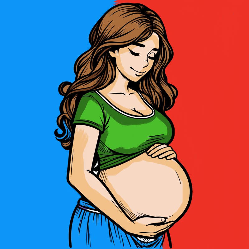 woman heavily pregnant realistic