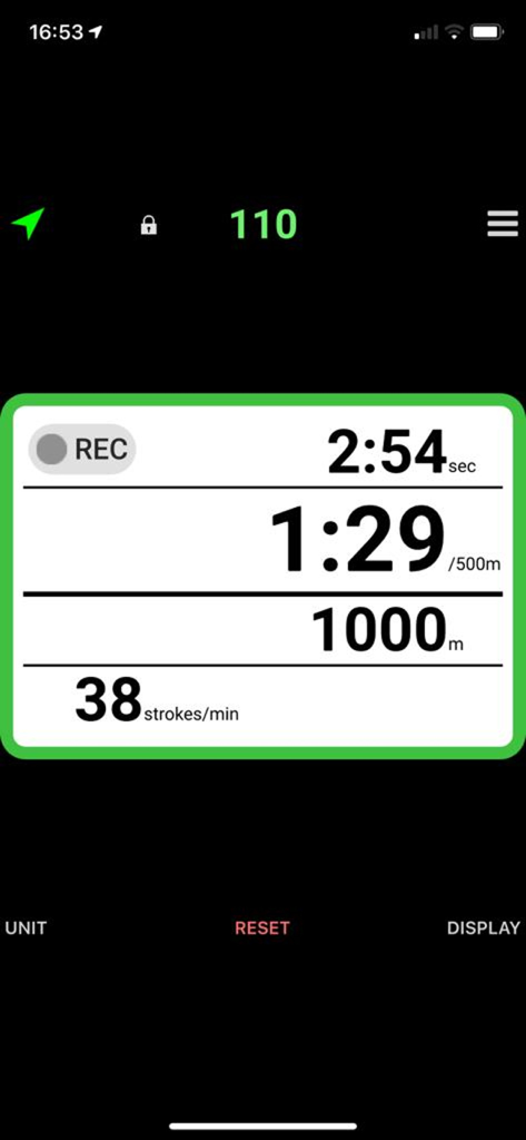 Rowing Coach 5.0 - Rowing Coach 5.0 interface showing real time pace distance and stroke rate data