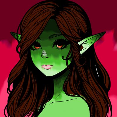 elf girl realistic dark fantasy