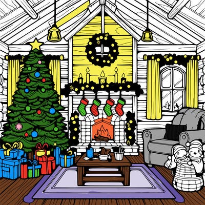 christmas house interior